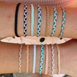 Braided Adjustable Wax Cord Bracelet Simple Woven Waterproof Bracelet Surfer Girl Bracelet Gym Jewelry Sweatproof Stacking Jewelry Handmade