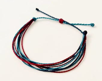 String Bracelet for Men or Women, Surfer Bracelet, Waterproof, Adjustable, Handmade Bracelet