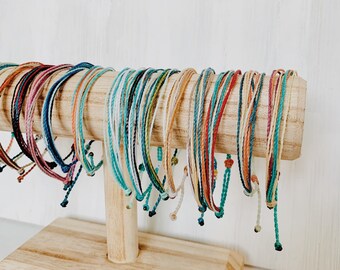 Bracciale stile Pura Vida, braccialetto impermeabile, braccialetto a corda, braccialetto regolabile, braccialetto surfista, braccialetto da spiaggia, fatto a mano