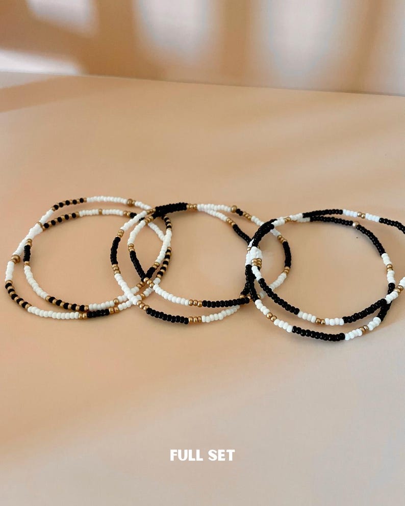 Handmade Tiny Seed Bead Bracelet Stack Bracelets for layering