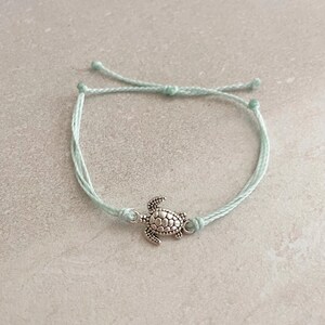 Beach Bracelet Set Adjustable String Turtle Charm Ocean Theme Braided Beaded Summer Bracelet Turquoise Coastal Style Design Vacation Jewelry image 12
