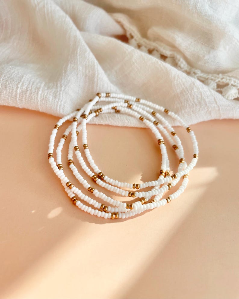 Minimalist Bead Bracelets Dainty Layering