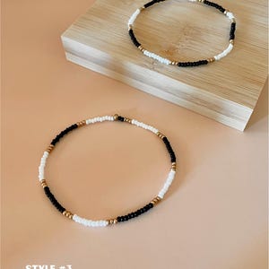 Seed Bead Stacking Bracelets for Her Gift Idea Boho Minimalist Jewelry Handmade