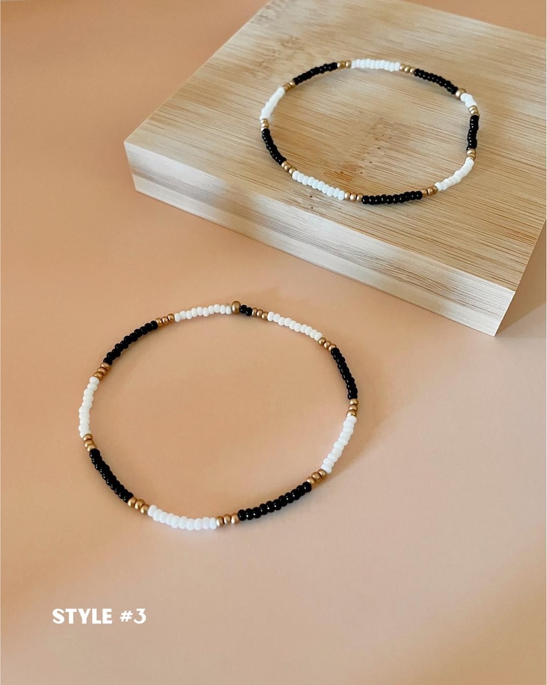 Seed Bead Stacking Bracelets for Her Gift Idea Boho Minimalist Jewelry Handmade