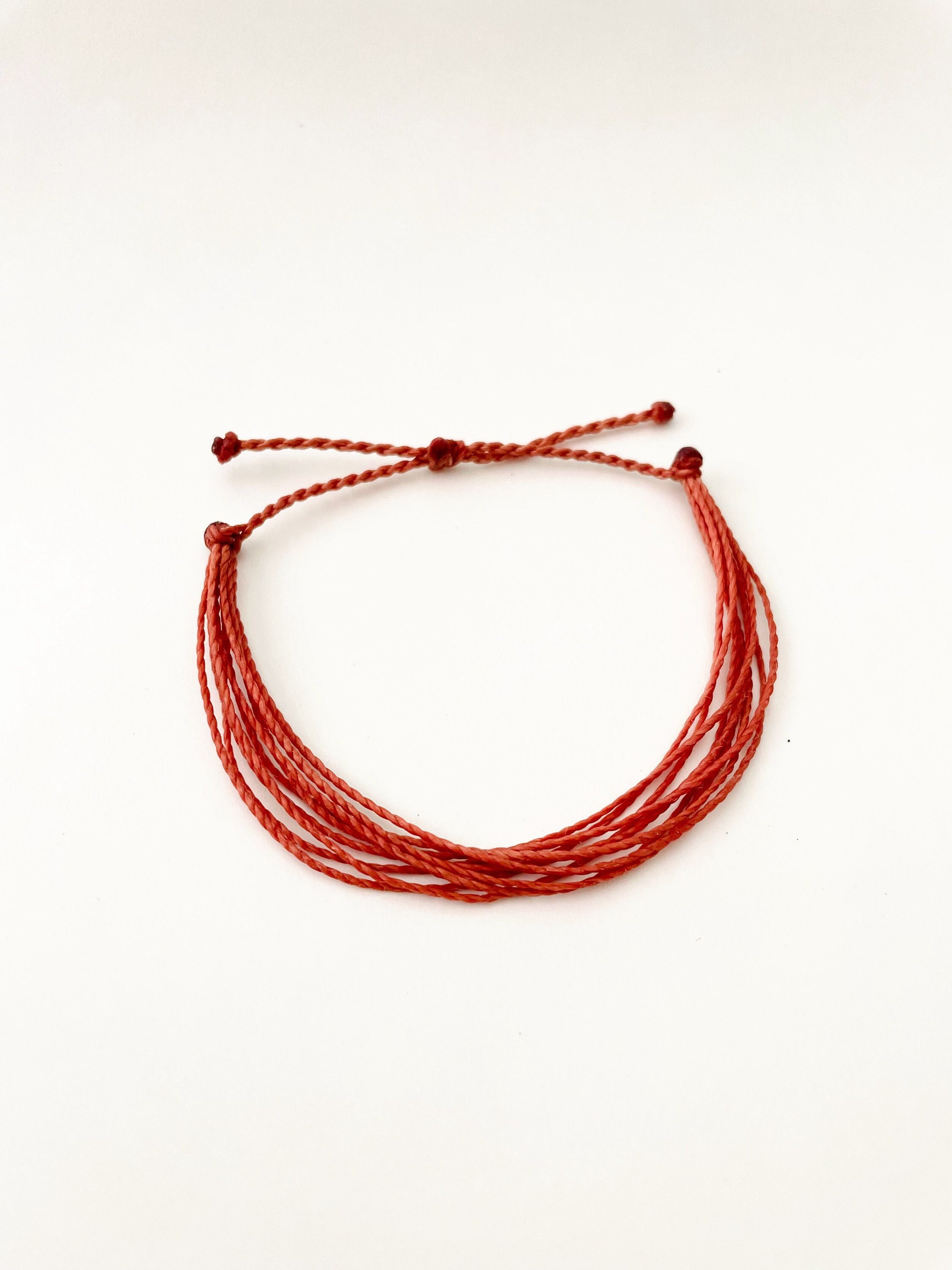 Burnt Orange Bracelet, String Bracelet, Surfer Bracelet