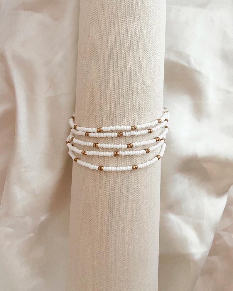 Bead Bracelet Stackable Stretchy