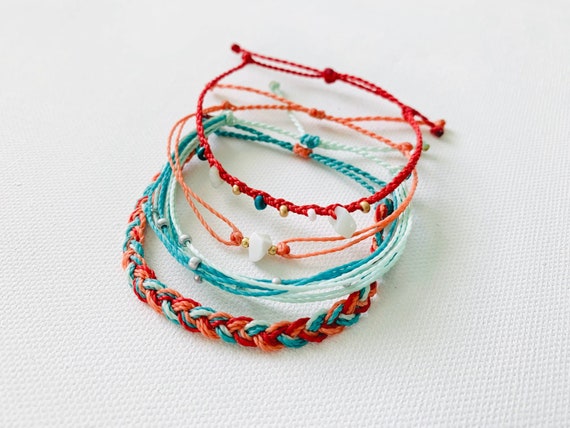 Wildflower Bracelet Set Pura Vida Style Bracelet Surfer Bracelet