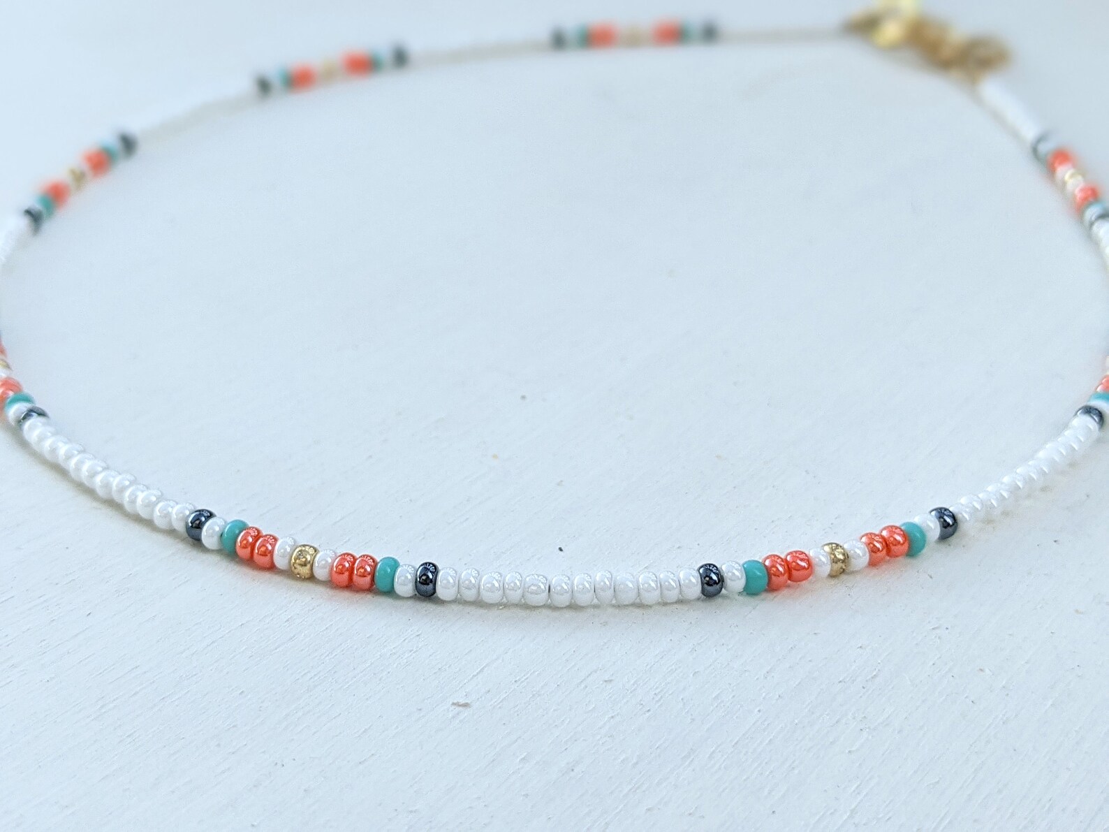 Hicarer 16-Pack Beaded Choker Necklaces – Boho Seed Bead Chokers For Women, Adjustable, Multi-Color Set