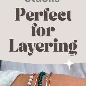 Beaded Stretch Bracelet Set Seed Bead Bracelet Stack Jewelry for Travel Boho Bead Bracelet Casual Jewelry for Work Simple Bracelet Handmade image 20