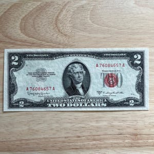 Red Seal Two Dollar Bill