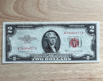 Red Seal Two Dollar Bill