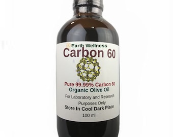 99.99% Carbon 60 Organic Olive Oil Buckminsterfullerene C60 100 ml Glass Bottle