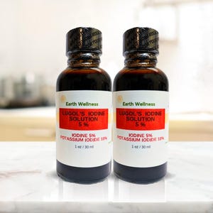 Lugol's Iodine Solution 5%, 1 oz QTY 2 with Droppers