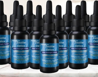 Liquified Zeolite Clinoptilolite, 1 oz Amber Glass Bottle (QTY 12)