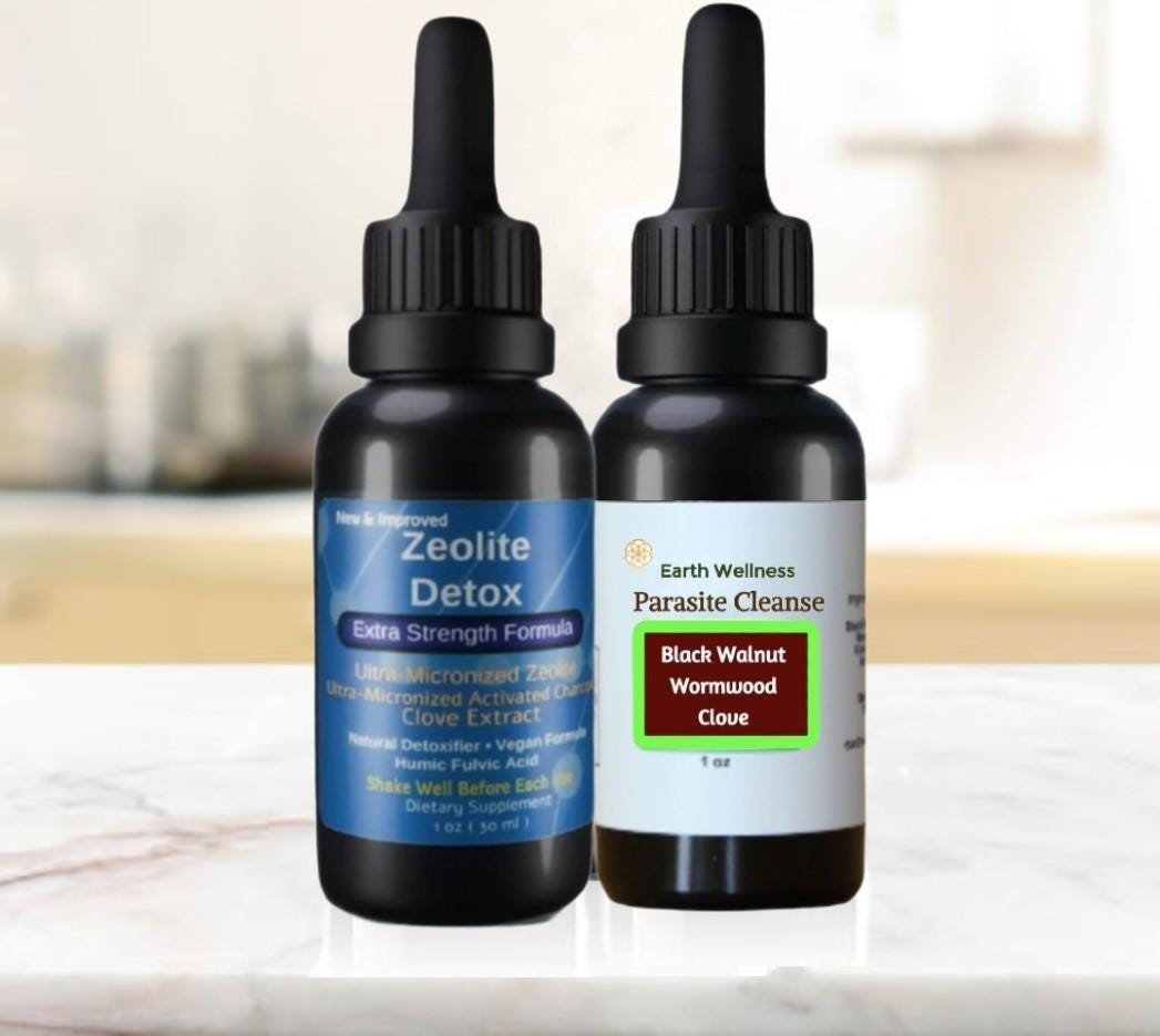Zeolite Liquid & Wormwood Black Walnut Clove Combo