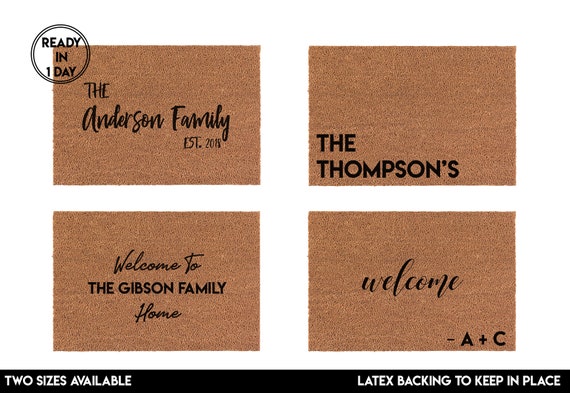 Personalized Custom Doormat Door Mat Custom Doormat Design Etsy
