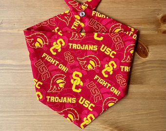 USC Trojans Personalized Dog Bandana