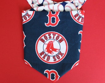 Red Sox Baseball Personalized Reversible Dog Bandana