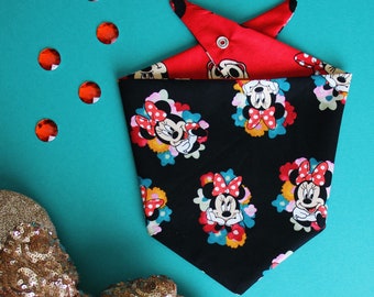 Minnie Mouse Personalized Reversible Dog Bandana