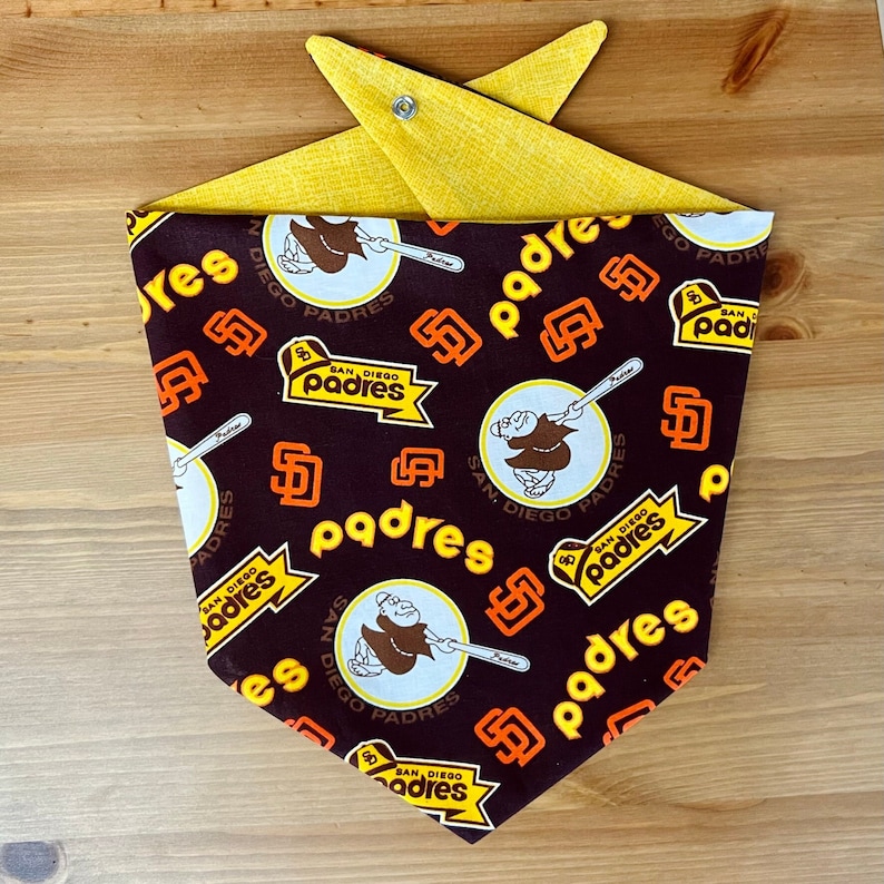 San Diego Padres Baseball Dog Bandana image 1