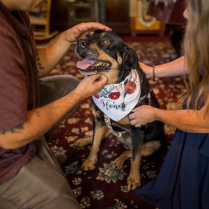 Hand Embroidered Dog of Honor Wedding Scarf image 3