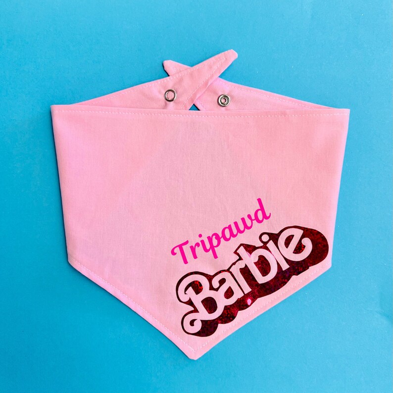 Personalized Emotional Support Barbie Dog Scarf image 3