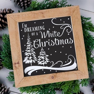 I'm Dreaming Of A White Christmas Winter Snow Scene SVG digitaal ontwerp gesneden bestand voor Cricut en Silhouette