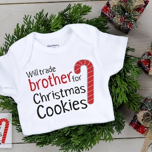 Werden Bruder Schwester für Weihnachtskekse Candy Cane SVG Digital Design schneiden Datei für Cricut & Silhouette tauschen