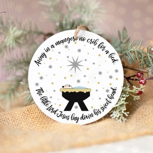 Baby Jesus Manger SVG: Christmas Religious Cut File (Digital Download)