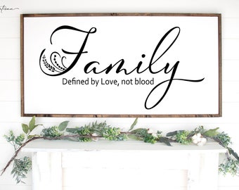 Family Defined By Love Not By Blood SVG Digital Design Cut File for Cricut & Silhouette