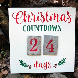 Christmas Countdown Advent Calendar SVG Digital Design Cut File For Cricut & Silhouette