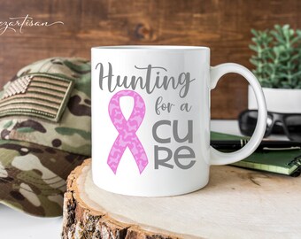 Hunting For A Cure Breast Cancer Awareness SVG Digital Design Cut File for Cricut & Silhouette