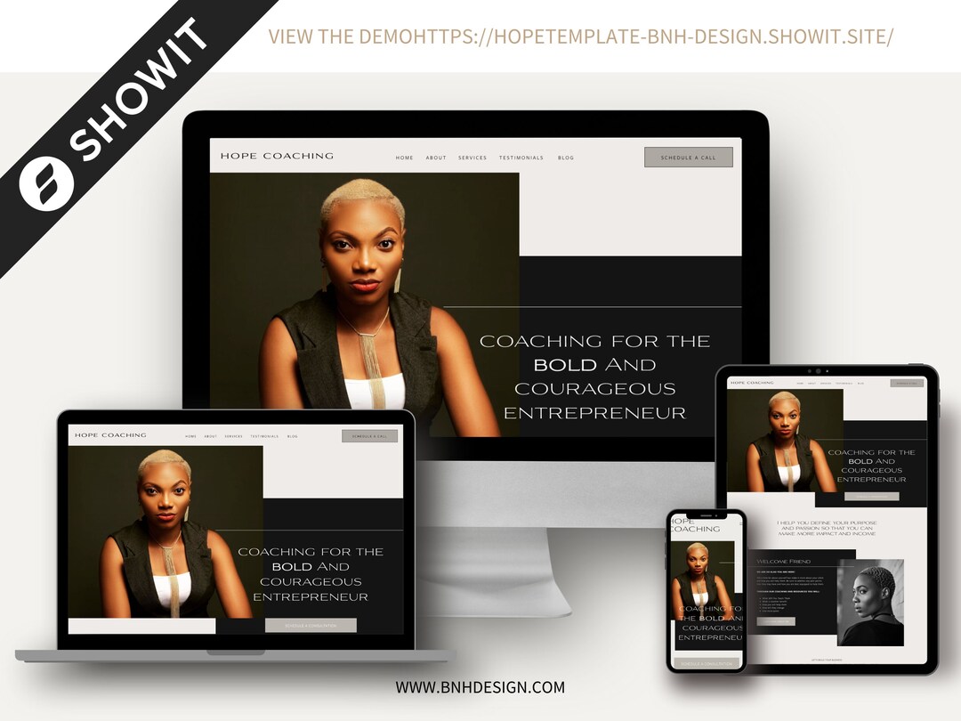 Showit Website Template for Coaches and Creative Entrepreneurs, Modern