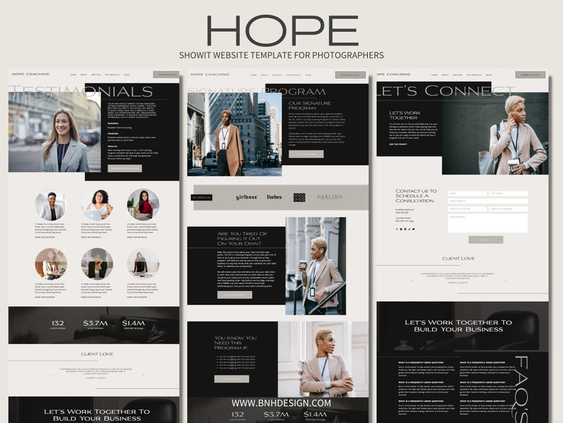 Showit Website Template for Coaches and Creative Entrepreneurs, Modern ...
