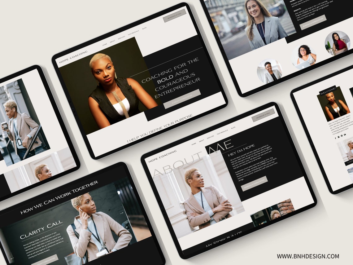 Showit Website Template for Coaches and Creative - Etsy