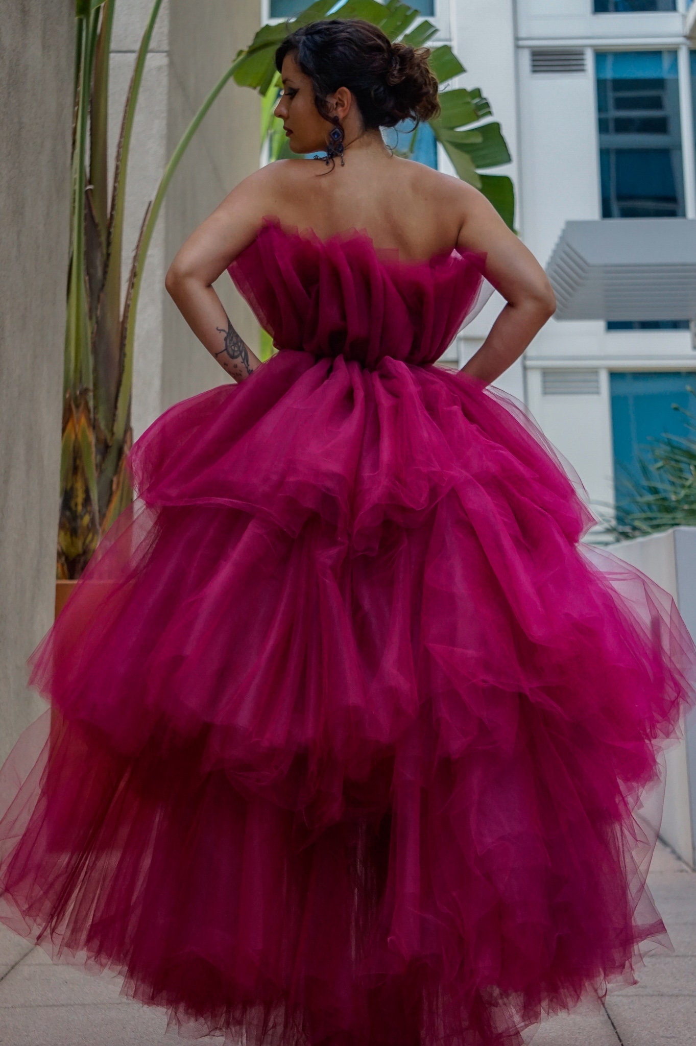 VERONICA Tulle Dress Red Long Valentines Day Wedding Prom - Etsy
