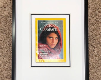 June 1985, Vol. 167, No.6 Framed National Geographic Magazine Display Matting. French Matted National Geographic, Custom Magazine Display,
