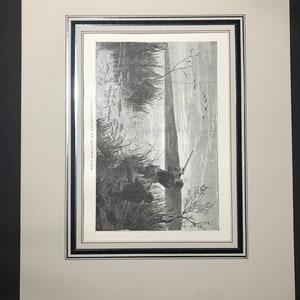 Caza de patos en el lago Saratoga, América ilustrada c1883; grabado de libro histórico