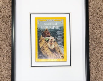 December 1973, Vol. 144, No. 6 Framed National Geographic Magazine Display Matting. French Matted Magazines, Custom Magazine Display,