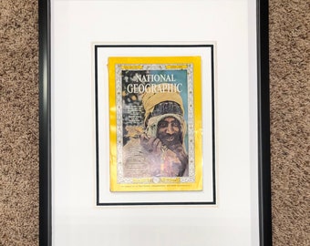 April 1965, Vol. 127 No. 4 Framed National Geographic Magazine Display Matting. French Matted National Geographic, Custom Magazine Display,