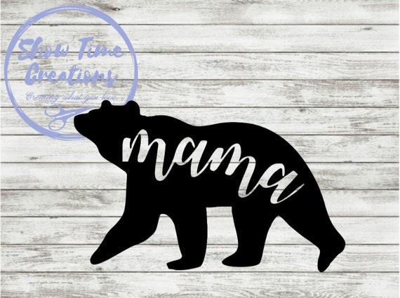 Mama Bear Cabin Fall Cabin Decor Bear Mama Window Laptop Car Etsy