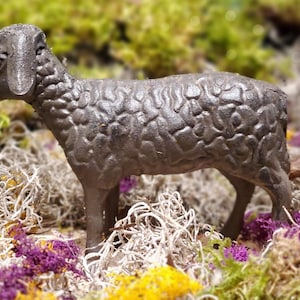Cast Iron Brown Sheep/Lamb-Sheep- Farm Figurine Statue Home Décor