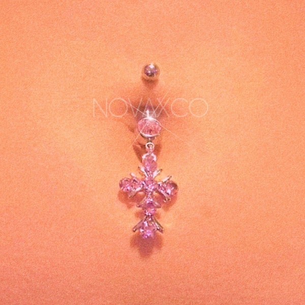 Aesthetic Dangly Belly Ring Etsy