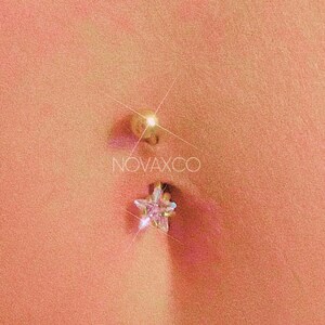 Sparkly Dainty Star Belly Button Ring - Angel Gold Dainty Body Jewelry - Surgical Steel - Navel Piercing - Heart Silver - Sexy Bellyring