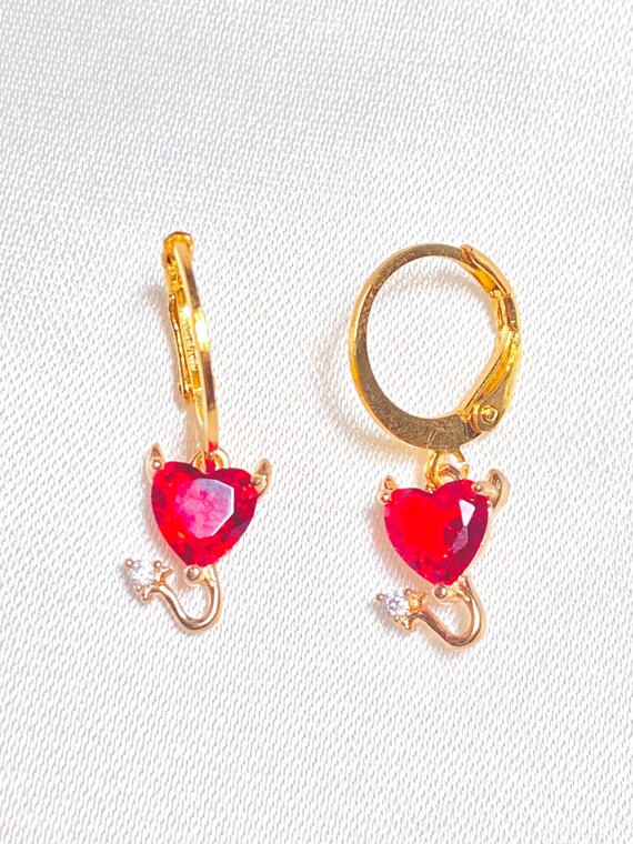 Devil cheap heart earrings