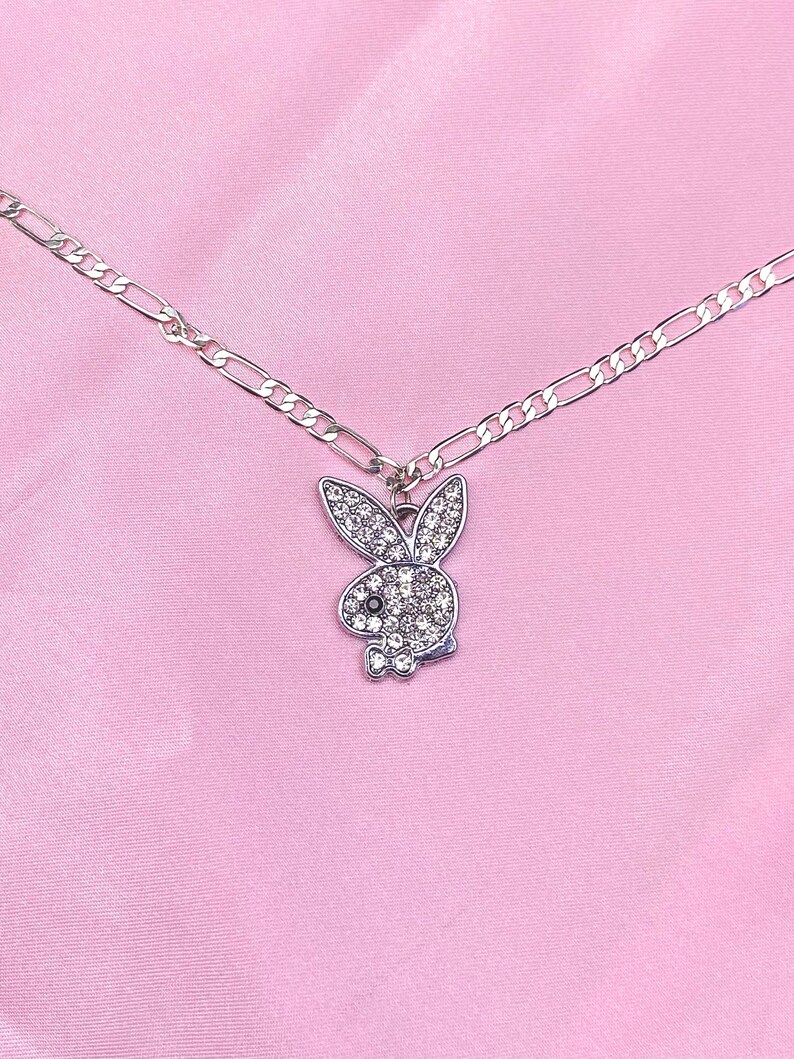 Iced Playboy Bunny Figaro Curb Ankle Bracelet Y2K 2000s Etsy