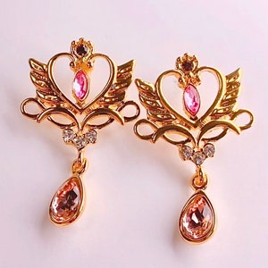 Sailor Moon Style Dainty Heart Earrings - Feminine Cute Jewelry