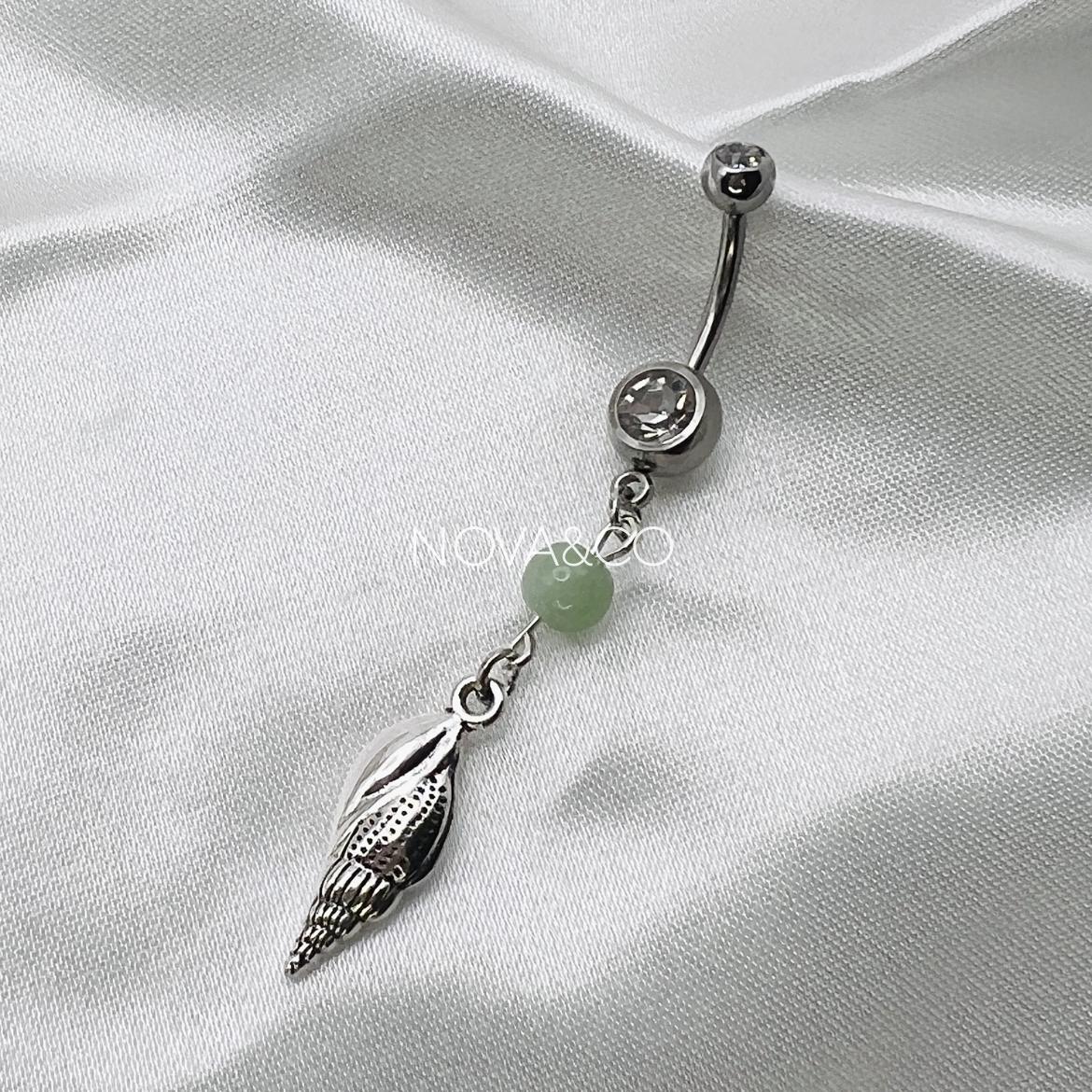 Beachy Belly Button Rings | 14G Shell Starfish Dainty Minimalist Navel ...
