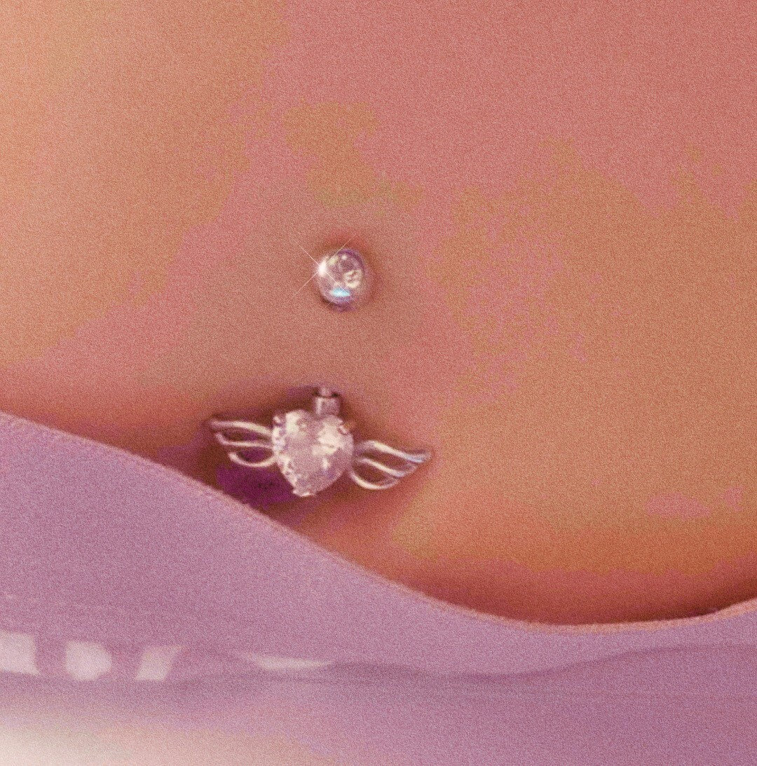 Sparkly Angel Wing Heart Belly Button Ring Y2k 2000s Body -   Belly  button piercing jewelry, Belly piercing jewelry, Body jewelry piercing