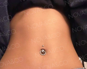AceFun Navelpiercing, zilver, 6 mm, 8 mm, 10 mm, 12 mm, 14 mm, 14 mm, 1 stuk, 14 G, solide piercing, titanium navelpiercing, barbell, bijoux ringen voor body-piercing, Titanium